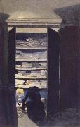 Felix Vallotton Woman Searching through a cupboard oil on canvas